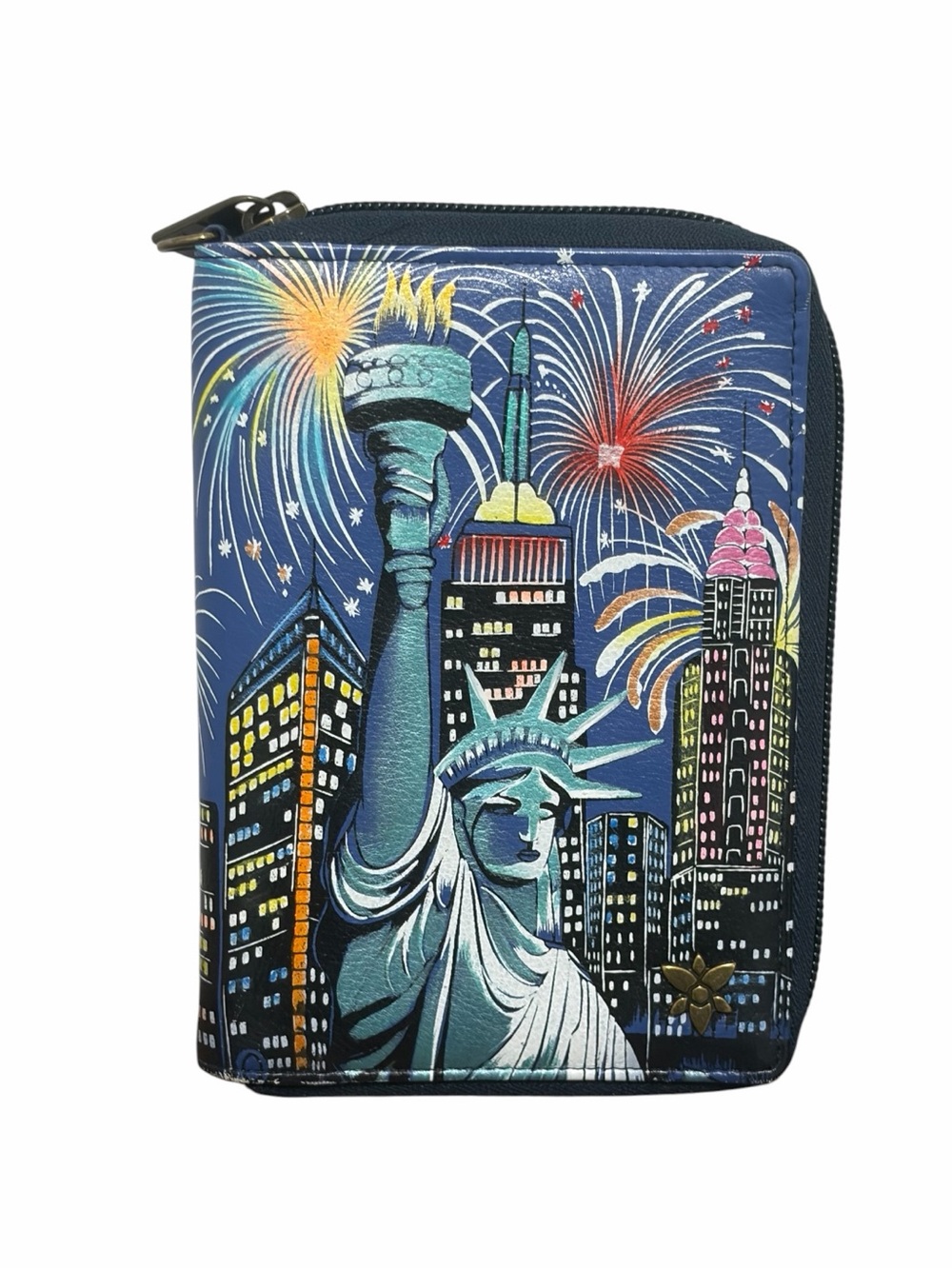 Anuschka Limited Edition “Lady Liberty” Large Zip Wallet - Like New
